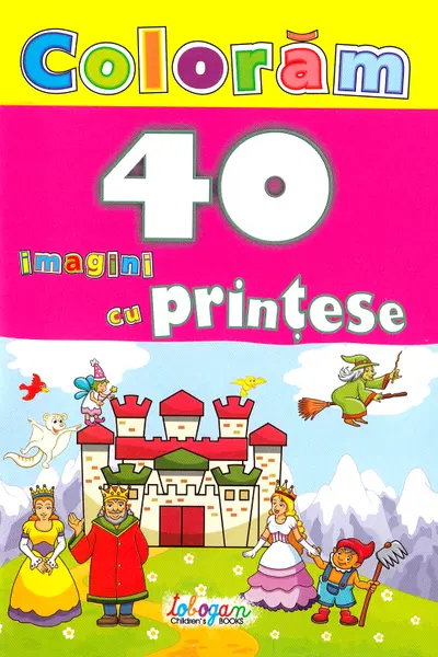 Colorăm 40 de imagini cu prințese