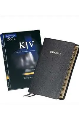 KJV Concord Reference Bible, Black Calfsplit Leather, Red Letter Text