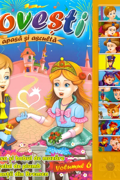 Carte cu sunete. Povesti vol. 6 (Bobul de mazare)