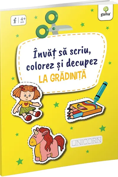 Invat sa scriu, colorez si decupez • La Gradinita