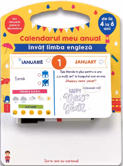 Calendarul meu anual. Învăț limba engleză
