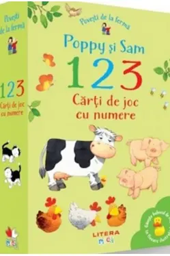POVESTI DE LA FERMA. POPPY SI SAM. 1 2 3. Carti de joc cu numere