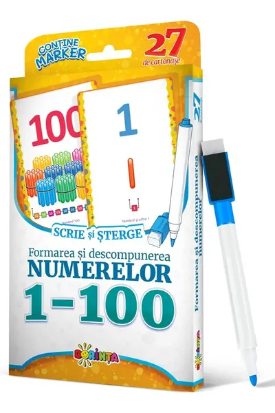 27 de cartonase. Scrie si sterge. Formarea si descompunerea numerelor