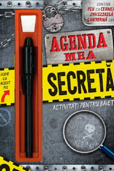 Activitati pentru baieti. Agenda mea secreta fara cheie