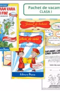 Pachet complet absolvire/premiere pentru clasa I (1. Caiet inderdisciplinar; 2. Supliment engleza; 3. Lecturi de vara-texte distractive si jocuri creative; 4. poster Jurnal de lectura)