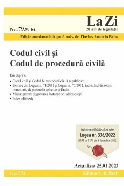 Codul civil și Codul de procedură civilă Act. 25.01.2023