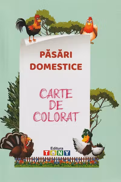 Pasari domestice. Carte de colorat