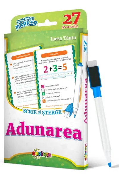 27 de cartonase. Scrie si sterge. Adunarea