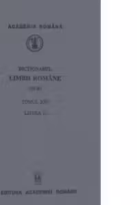Dictionarul limbii romane. Tomul XIV, litera Z