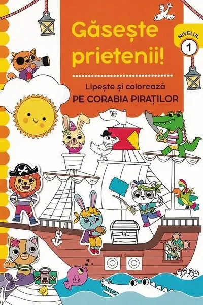 Lipeste si coloreaza pe corabia piratilor