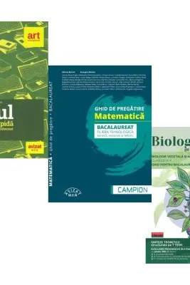 Pachet Bacalaureat 2026. Eseul. Varianta rapida de pregatire, Matematica filiera tehnologica: servicii, resurse si tehnic si Biologia pe intelesul tuturor Clasele 9-10 - Liliana Paicu, Marius Burtea, Maria Ioana Cazan