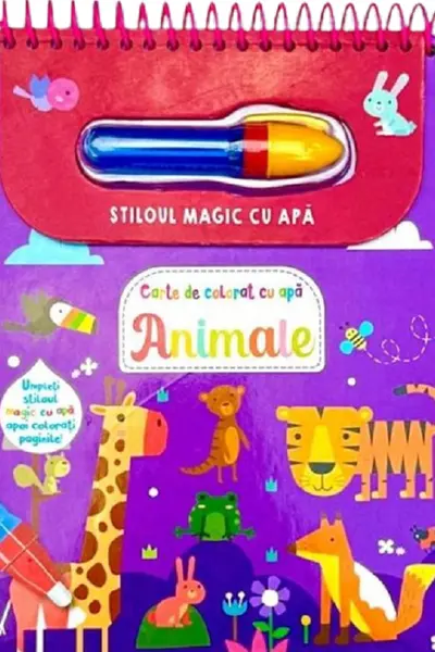 Animale - Carte de colorat cu apa