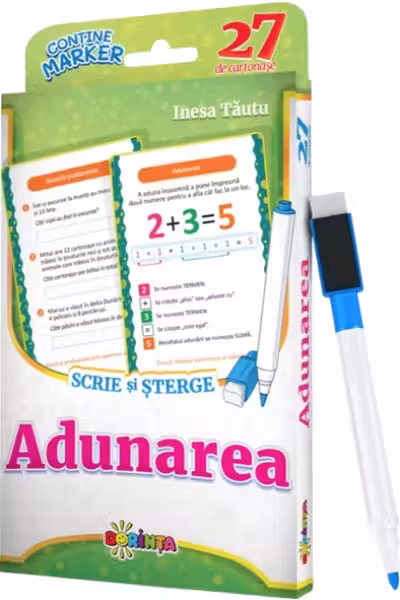 27 de cartonase. Scrie si sterge. Adunarea
