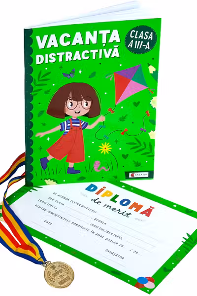 Pachet: Vacanța distractivă + Diplomă + Medalie - Clasa 3