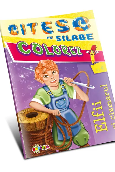 Citesc pe silabe. Colorez. Elfii si cizmarul