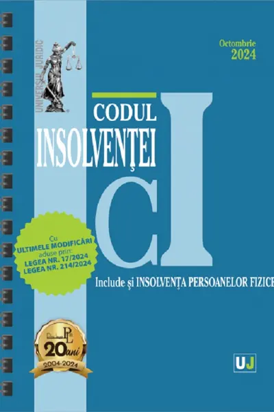 Codul insolventei Octombrie 2024 Ed. Spiralata