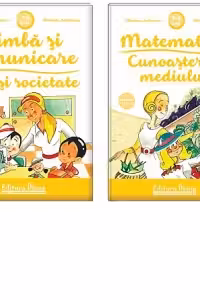 Set doua carti, A4, grupa mijlocie 3-4 ani: 1. Domeniul Limba si comunicare si Domeniul Om si societate; 2. Domeniul Stiinte - matematica si cunoasterea mediului