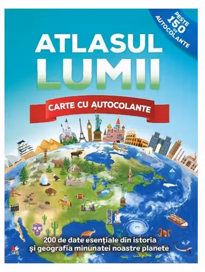 Atlasul lumii. Carte de autocolante