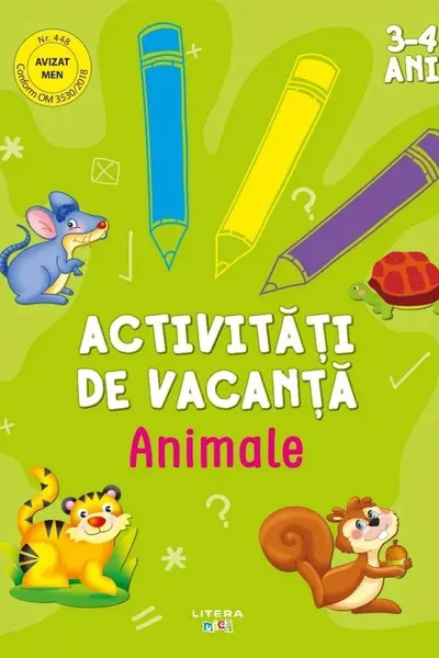 Activitati de vacanta. Animale. 3-4 ani