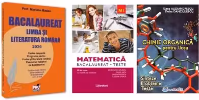 Pachet Bacalaureat 2026. Limba si literatura romana, Matematica M1 Teste si Chimie organica pentru liceu. Sinteze. Probleme. Teste - Mariana Badea, Rodica Manolescu, Elena Alexandrescu