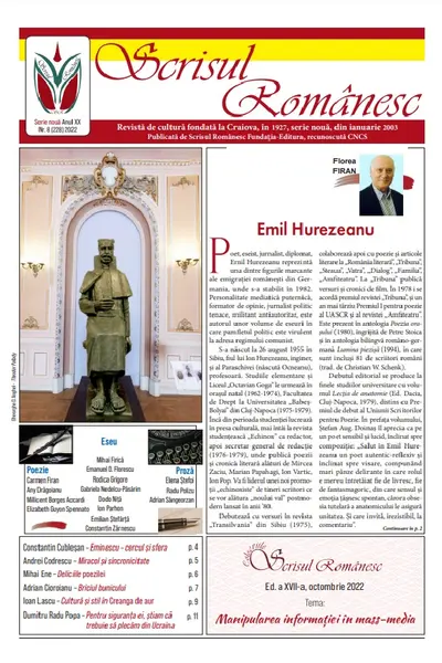 Revista Scrisul Românesc Nr. 8 din 2022