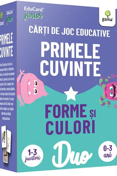 Primele cuvinte. Forme și culori. Cărți de joc educative