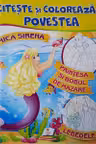Citeste si coloreaza A4 Mica sirena