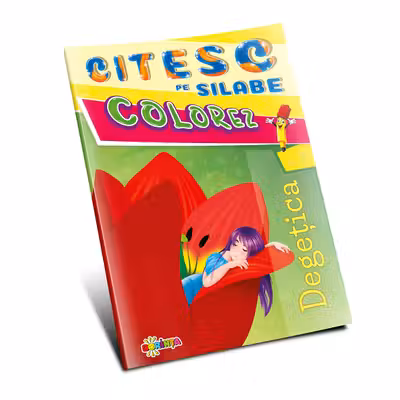 Citesc pe silabe. Colorez. Degetica