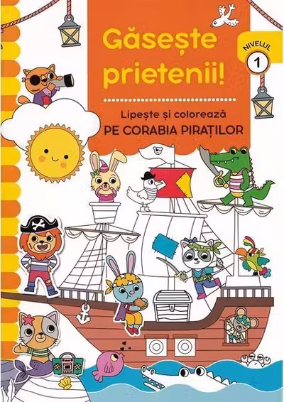 Lipeste si coloreaza pe corabia piratilor