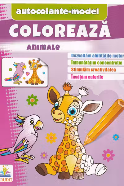 Coloreaza+autocolante Animale