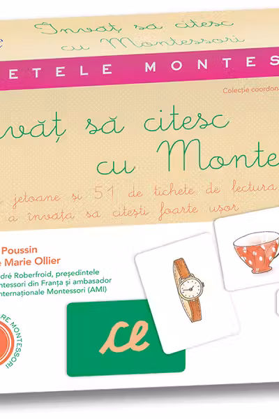 Învăț să citesc cu Montessori: 84 de jetoane și 51 de tichete