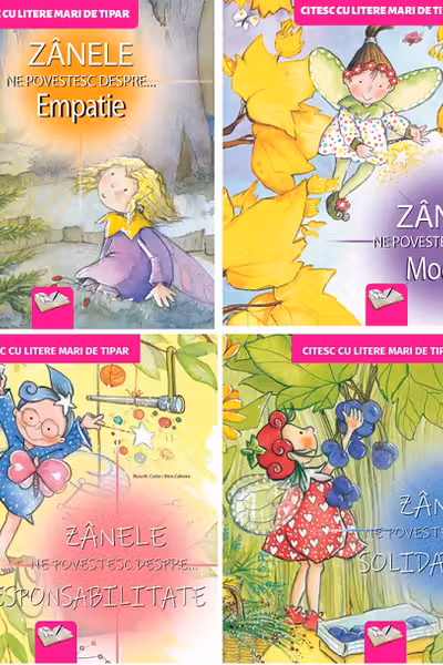 Pachet 4 cărți: Zânele ne povestesc despre. Empatie, Modestie, Responsabilitate, Solidaritate