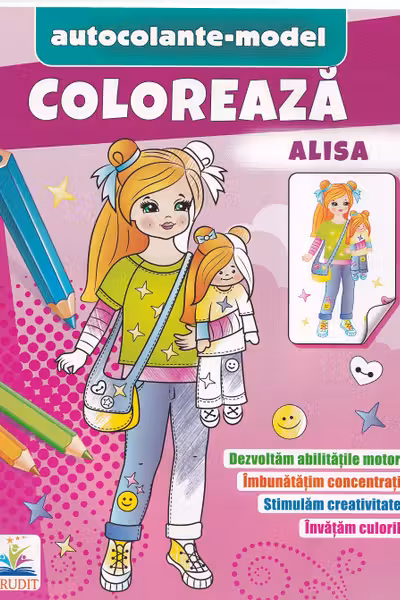 Coloreaza+autocolante Alisa