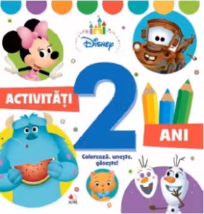 DISNEY. ACTIVITATI 2 ANI. Coloreaza uneste gaseste