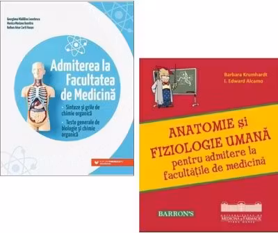 Pachet Admitere la Facultatea de Medicina. Teste generale de biologie si chimie organica si Anatomie si fiziologie Barron's - Georgiana Madalina Leontescu, Barbara Krumhardt
