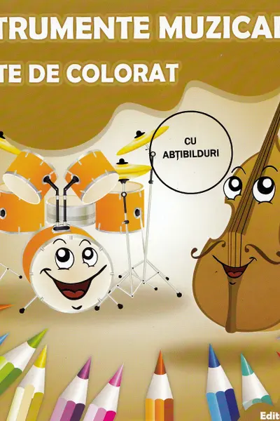 Instrumente muzicale. Carte de colorat