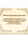 Diploma personalizata din lemn- Pentru cea mai buna Doctorita!