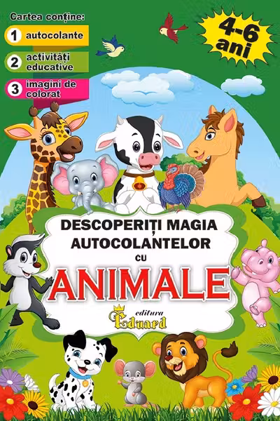Descoperiti magia autocolantelor cu animale (4-6 ani)