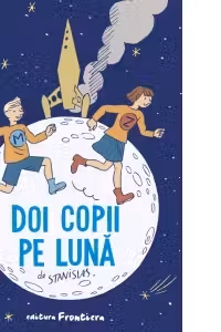 Doi copii pe luna