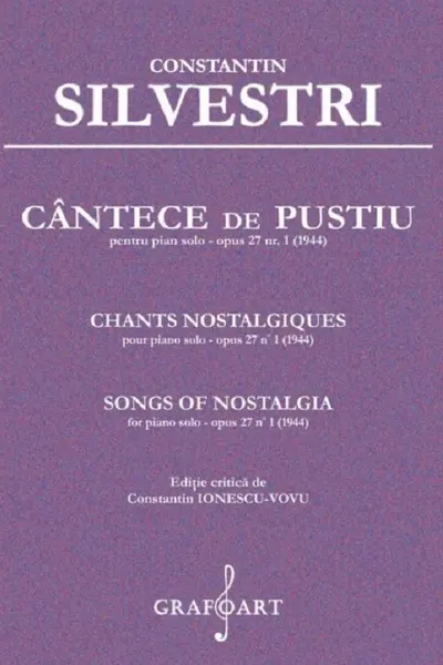 Cântece de pustiu pentru Pian solo opus 27 Nr.1