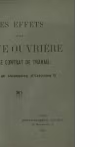 Des Effets de la Greve Ouvriere sur le Contrat de Travail (rupture et suspension d Execution?)