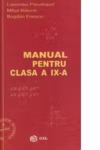 Matematica. Manual pentru clasa a IX-a