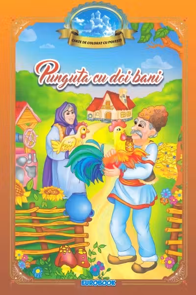 Punguța cu doi bani. Carte de colorat cu povești