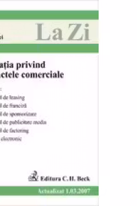 Legislatia privind contractele comerciale (actualizat la 01.04.2010)