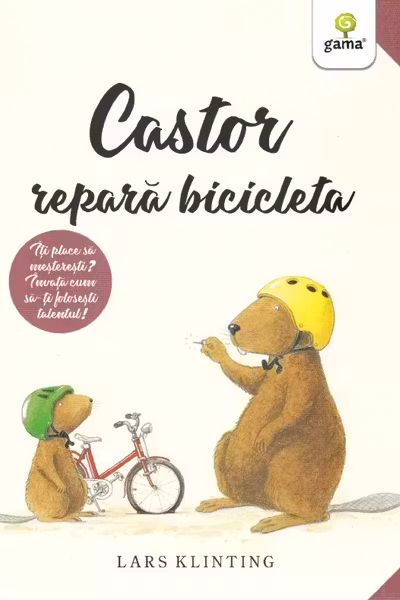 Castor repara bicicleta
