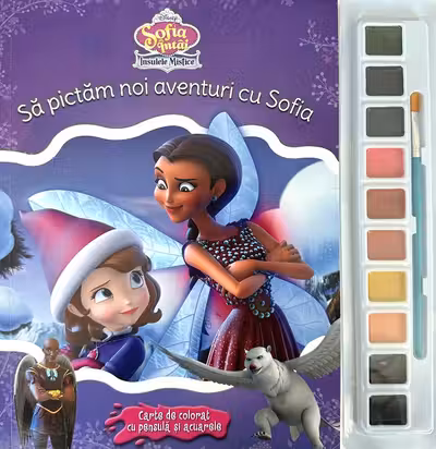 DISNEY. SOFIA INTAI. Insulele mistice. Sa pictam noi aventuri cu Sofia.