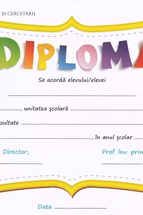 Diplomă școlară pentru ciclul primar