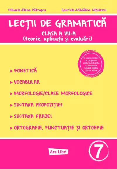 Lecții de gramatică - clasa a VII-a