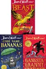 David Walliam 3 Books Collection Set (Gansta Granny Strikes Again The Beast Of Buckingham Code Name Bananas)
