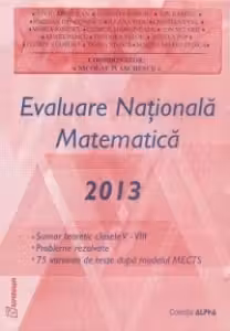 Evaluare Nationala Matematica 2013